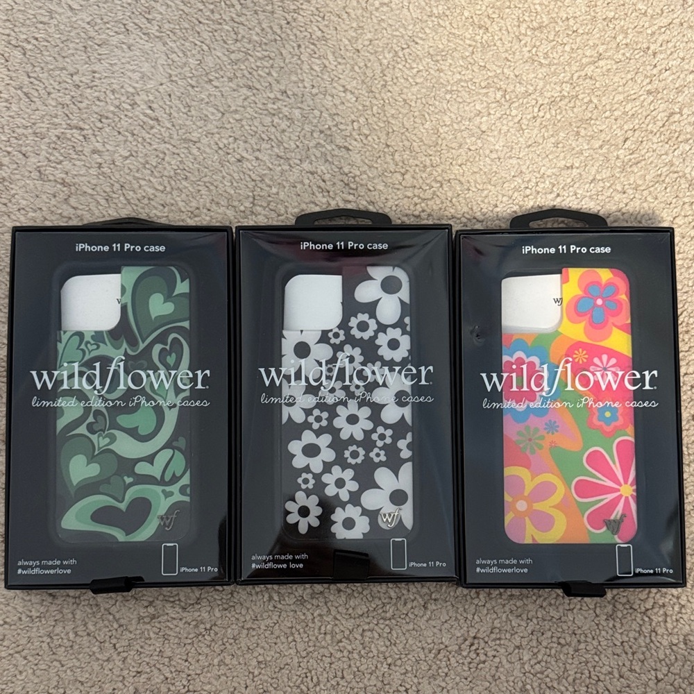 Wildflowers iPhone 11 Pro Case - Heart, Floral, and Retro Designs